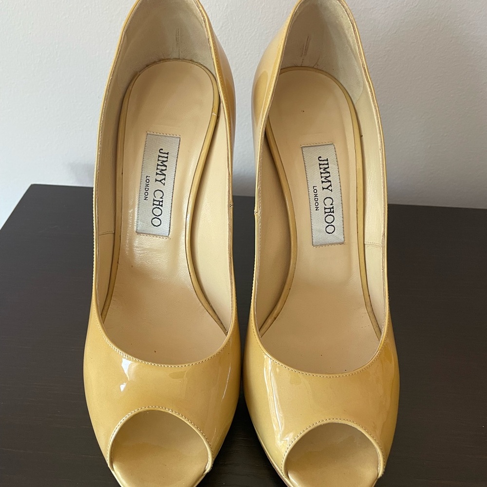 Jimmy Choo Peep-Toe Stiletto Heels